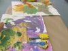 Monica adding sponge prints to her painting